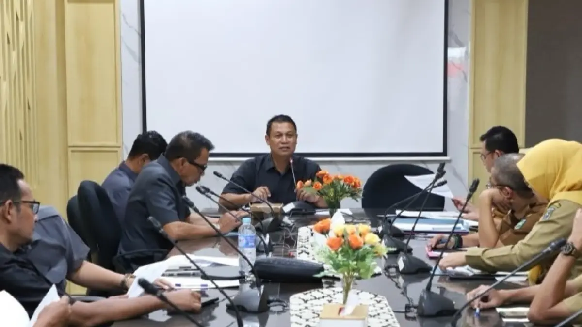 Ketua Komisi III DPRD Tanah Laut (Tala) Muhammad Yusuf AR saat memimpin rapat bersama Bapenda Tala beberapa hari lalu. (Humas DPRD Tala)