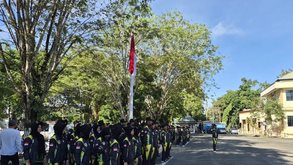 TARGET: Tak muluk-muluk kontingen HST menargetkan posisi enam besar di Popda Kalsel 2026. (Foto: Jamaluddin/Radar Banjarmasin)