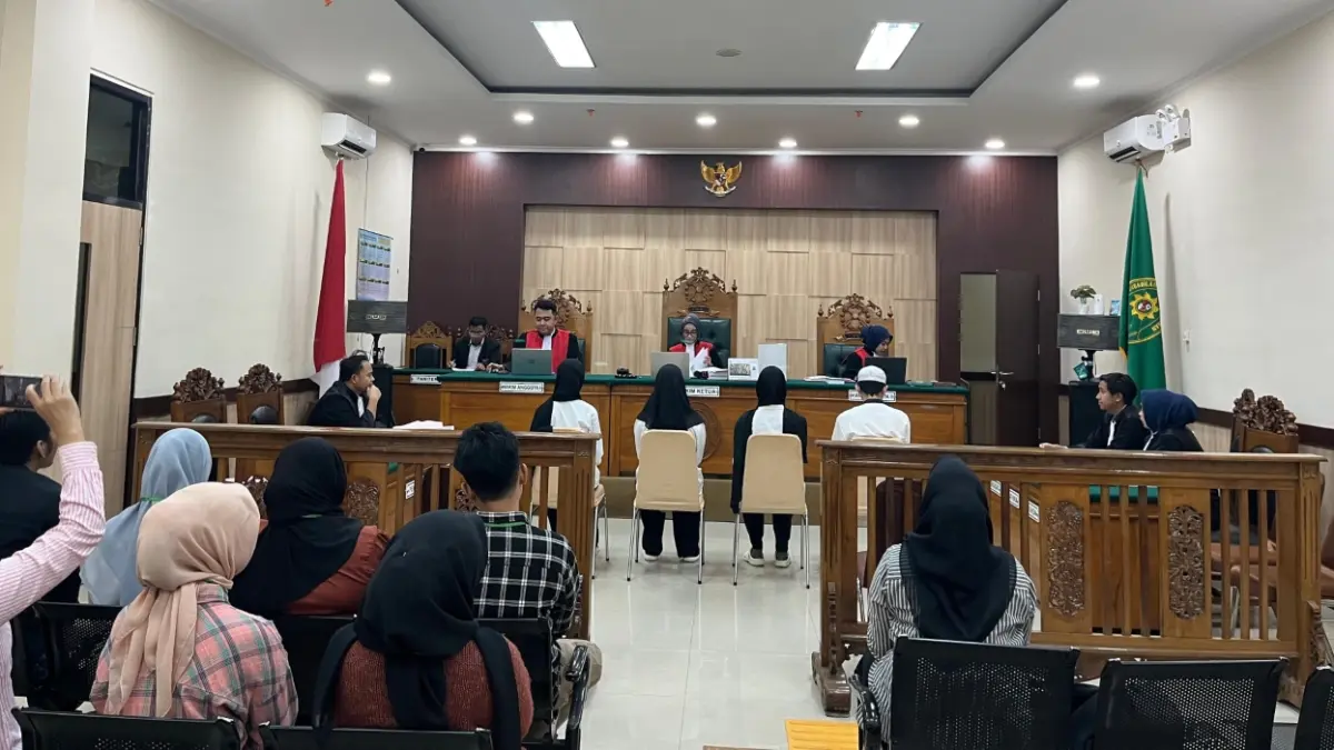 AGENDA REPLIK: Jaksa Penuntut Umum membacakan replik dalam sidang dugaan penggelapan Kafe Kotego di PN Marabahan, Selasa(19/5).