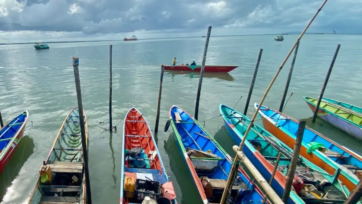  Kapal nelayan terparkir di Kotabaru.&nbsp;(Jumain/ Radar Banjarmasin)
