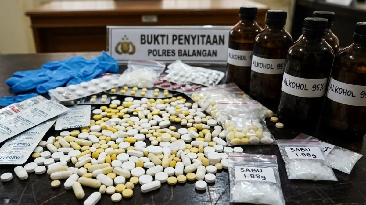 ILUSTRASI BARANG BUKTI: Tumpukan obat keras tanpa izin edar yang kerap disita oleh pihak kepolisian.