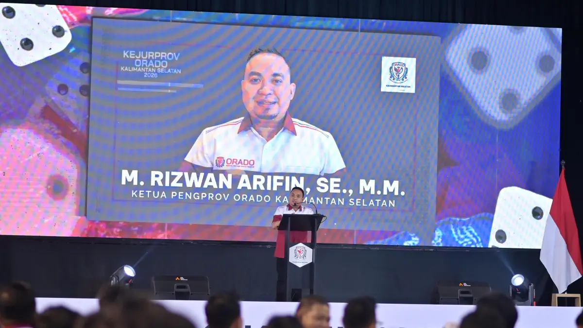 Ketua Pengprov ORADO Kalsel, Rizwan Arifin saat membuka Kejurprov ORADO yang berlangsung beberapa waitu lalu di GOR Rudy Resnawan, Banjarbaru. (M Idris Jian Sidik)