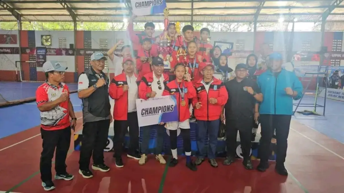KAWINKAN GELAR: Tim sepak takraw putra dan putri Kabupaten HSS raih dua medali emas di POPDA Kalsel 2026, Sabtu (23/5/2026).(Foto:Kominfo HSS)&nbsp;