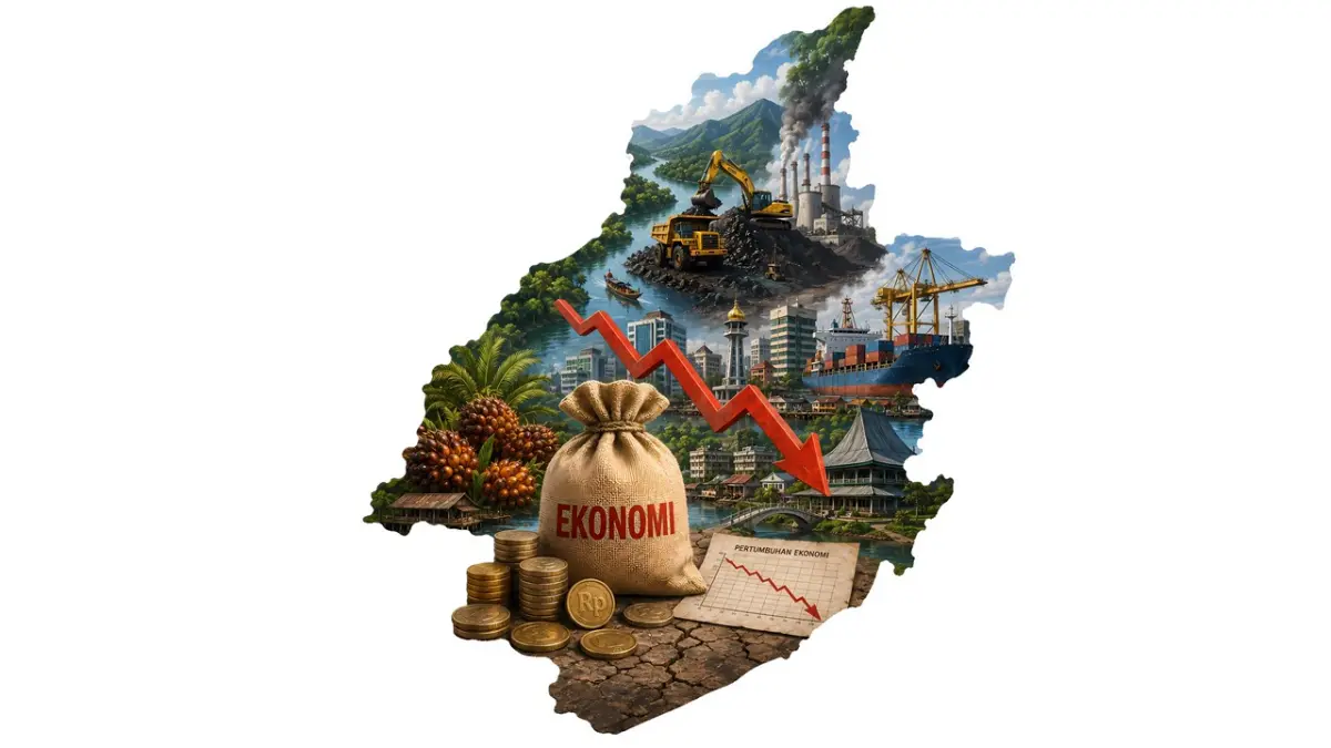 Ilustrasi penurunan ekonomi di Kalsel