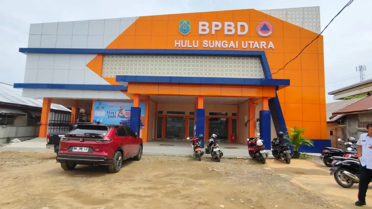 SKPD: Kantor BPBD Kabupaten Hulu Sungai Utara di Jalan Pambalah Batung Amuntai.(Foto: M.Akbar/Radar Banjarmasin)