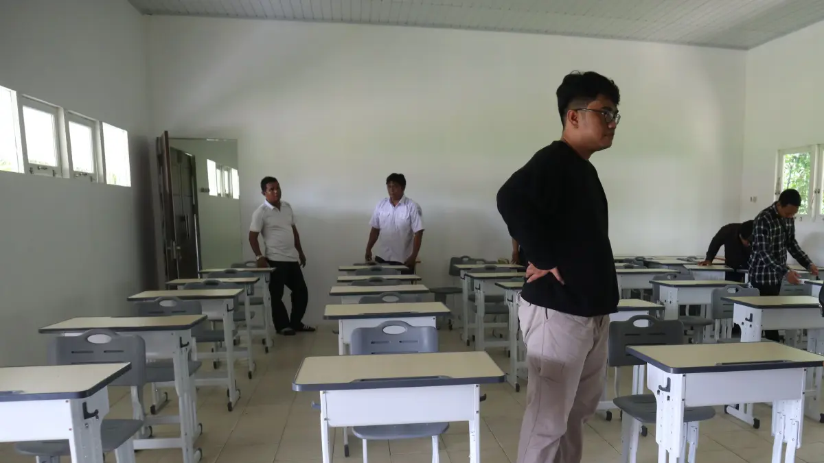 Izin operasional Kampus ULM di Desa Pajukungan tepatnya di SMPN 17 HST sudah terbit. (Jamaluddin/Radar Banjarmasin).
