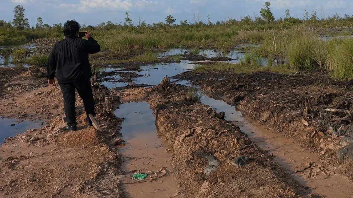LAHAN: Kawasan pembangunan RS Tipe D Gambut di Kabupaten Banjar. Pemkab Banjar memastikan proyek tahap awal pematangan lahan telah rampung 100 persen dan pembangunan selanjutnya akan dilanjutkan melalui skema multiyears senilai Rp120 miliar.