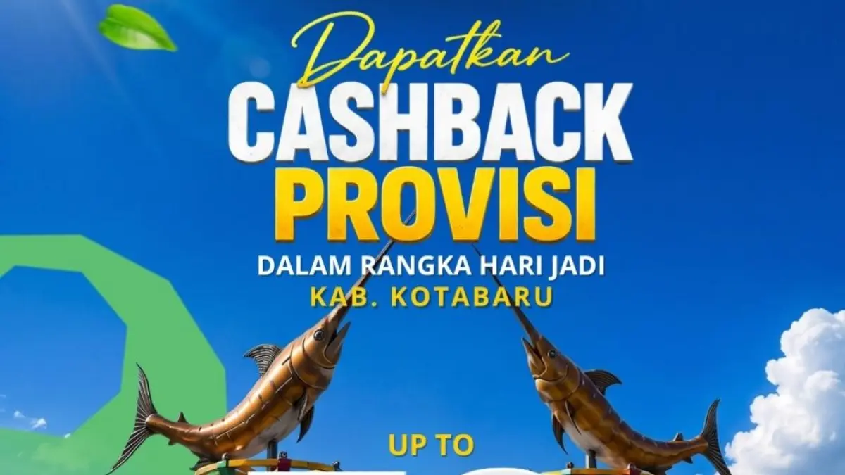 PROMO: Bank Kalsel menggelar promo spesial cashback provisi hingga 76 persen pada 1-30 Juni 2026 memeriahkan hari jadi Kabupaten Kotabaru.