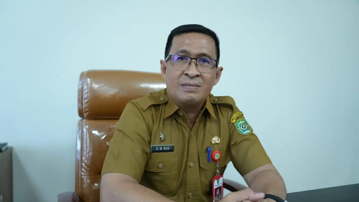 TITIK HOTSPOT: Kepala Pelaksana BPBD Tapin Muhammad Nor menjelaskan belasan hotspot yang muncul dalam sepekan di Tapin.