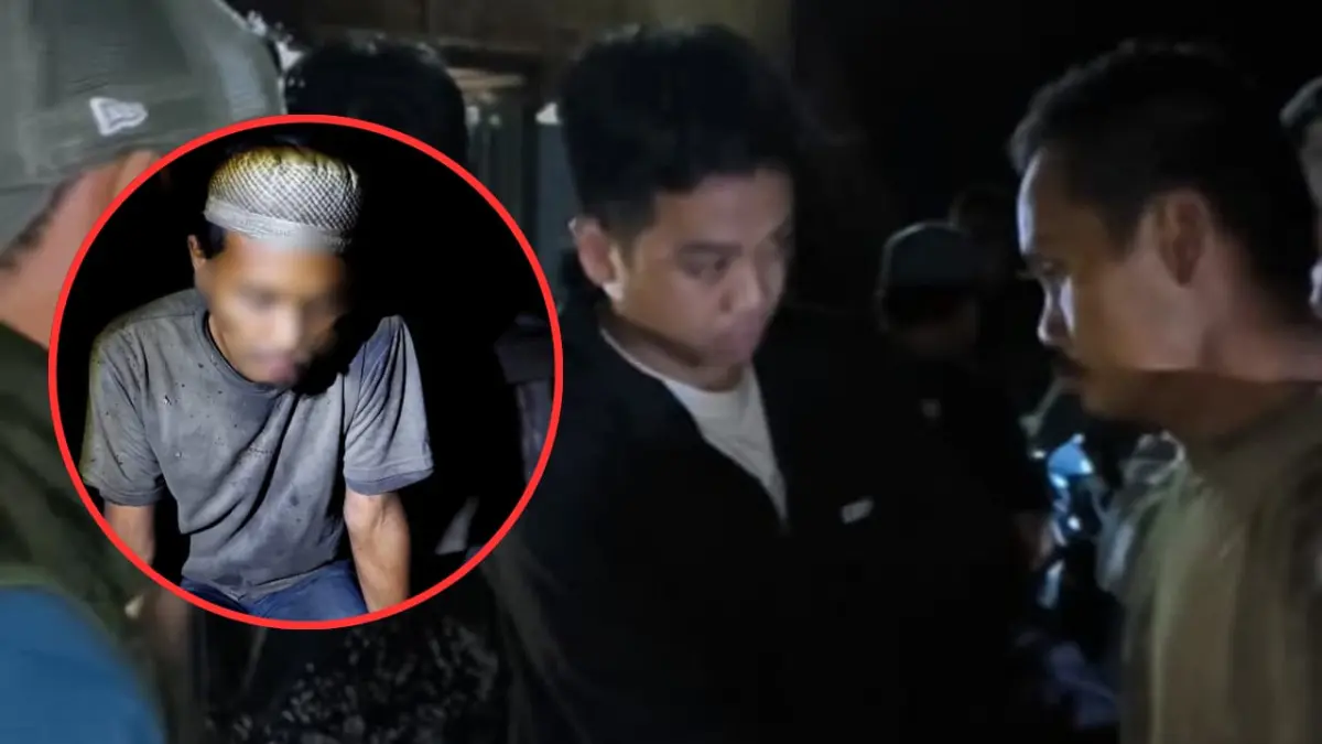 DIAMANKAN: Pria diduga ODGJ yang resahkan warga Pahampangan, HSS diamankan Satpol PP. (Foto: Satpol PP HSS)&nbsp;