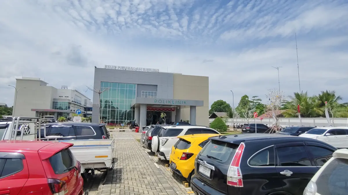 FASILITAS: Gedung RSUD Pambalah Bantung Amuntai di Desa Muara Tapus, Kecamatan Amuntai Tengah, Kabupaten HSU. (Foto: M.Akbar)&nbsp;
