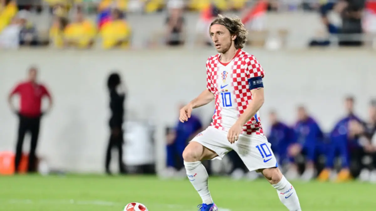 TERAKHIR: Luka Modric dipastikan memimpin tim nasional Kroasia pada Piala Dunia 2026. Ini bakal menjadi penampilan terakhirnya di turnamen akbar tersebut.&nbsp;
(AFP)&nbsp;