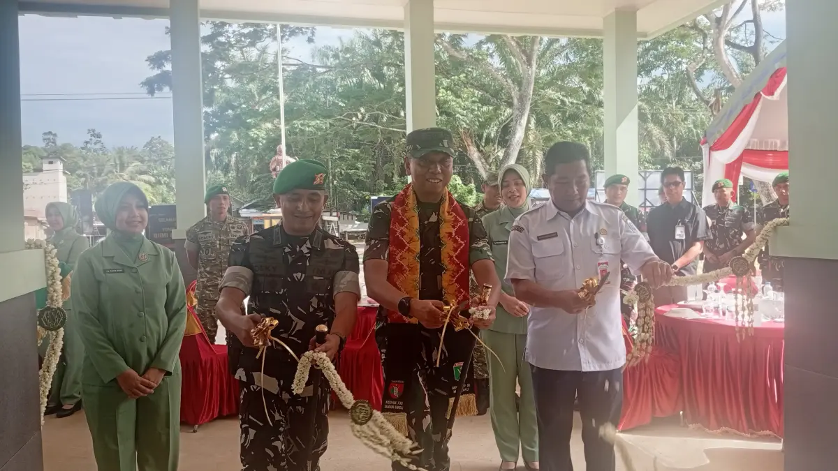 YONIF: Bangunan Yonif TP 829/Bumi Antaludin diresmikan. (Foto: M. Padil Ihsan/Radar Banjarmasin)&nbsp;