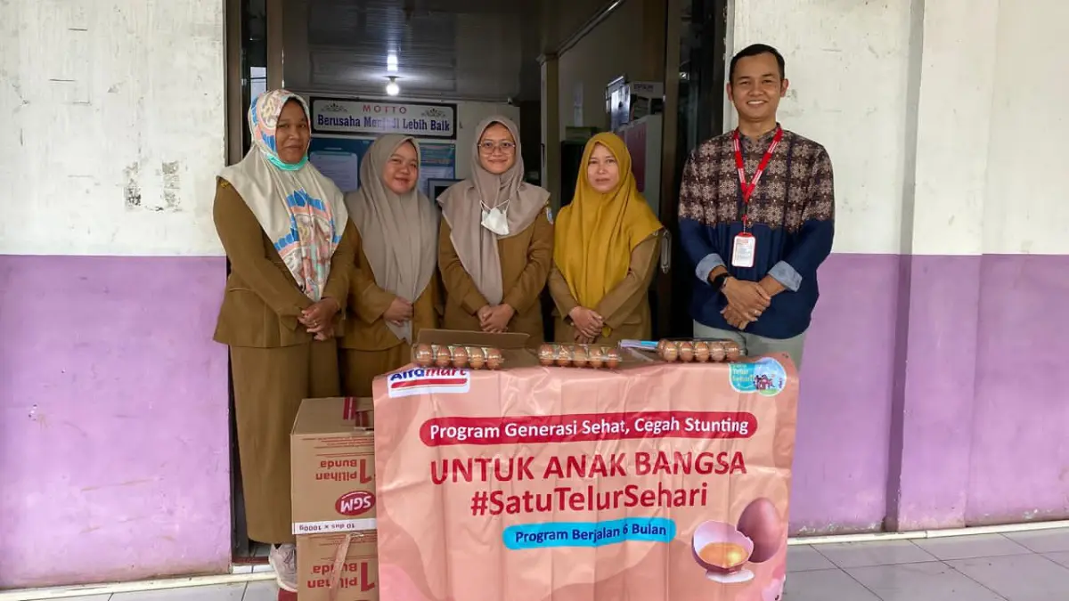 PROGRAM: Alfamart perluas program satu telur sehari ke 39 kota di 2026.(Foto: Alfamart)