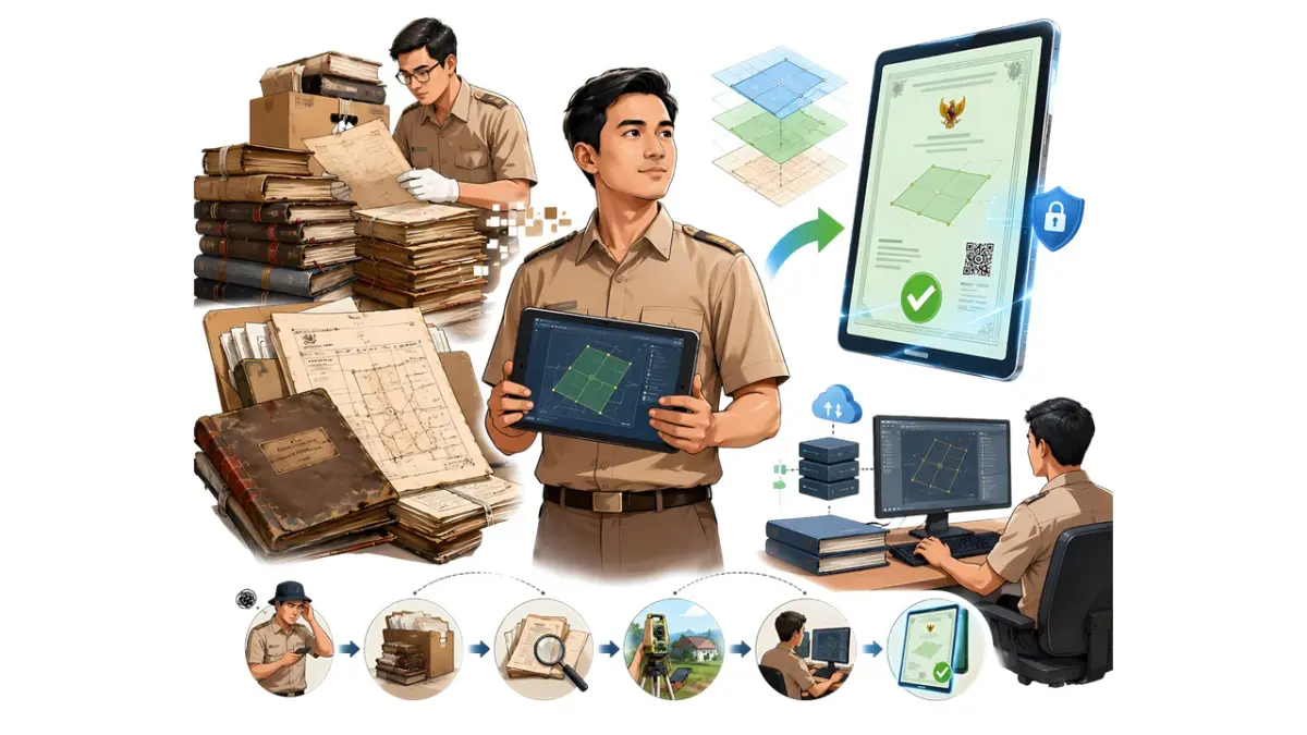 Ilustrasi pengurusan Sertifikat Tanah