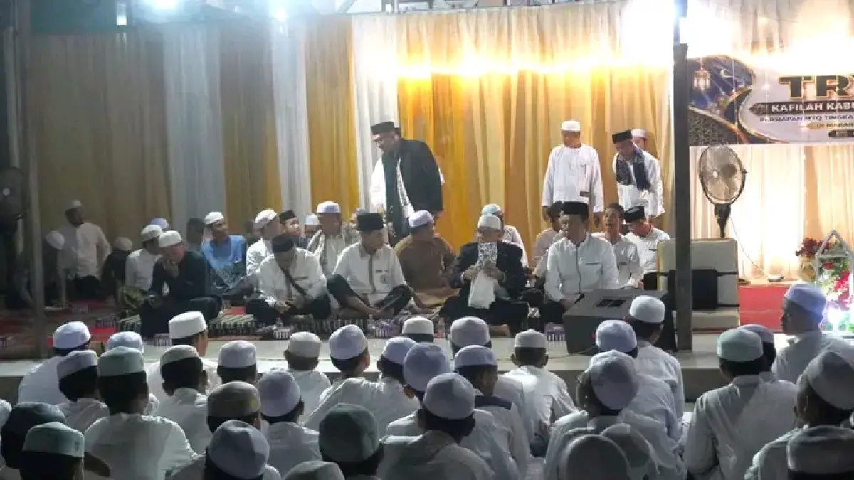 KAFILAH: Suasana Try Out Kafilah MTQ di Ponpes Darul Amin.(Foto: KOMINFO HSS)&nbsp;