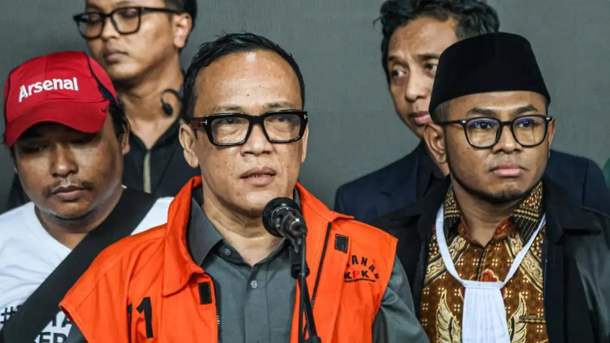 TERIMA VONIS: Mantan Wakil Menteri Ketenagakerjaan, Immanuel Ebenezer Gerungan alias Noel. Ia divonis Majelis Hakim PN Tipikor Jakarta Pusat 4,5 Tahun Penjara. 