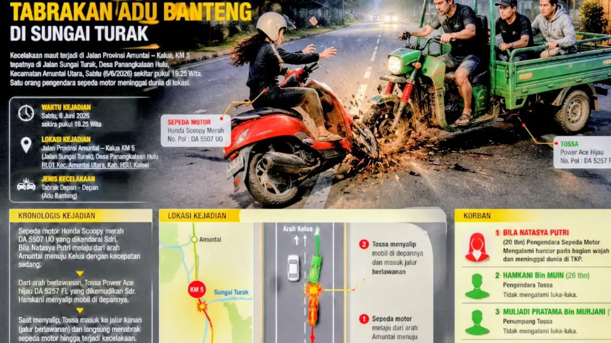 GRAFIS: Ilustrasi kejadian penyebab kebakaran yang menimpa mahasiswi STIA Amuntai di Desa Panangkalaan Hulu, Kecamatan Amuntai Utara, Kabupaten HSU.
