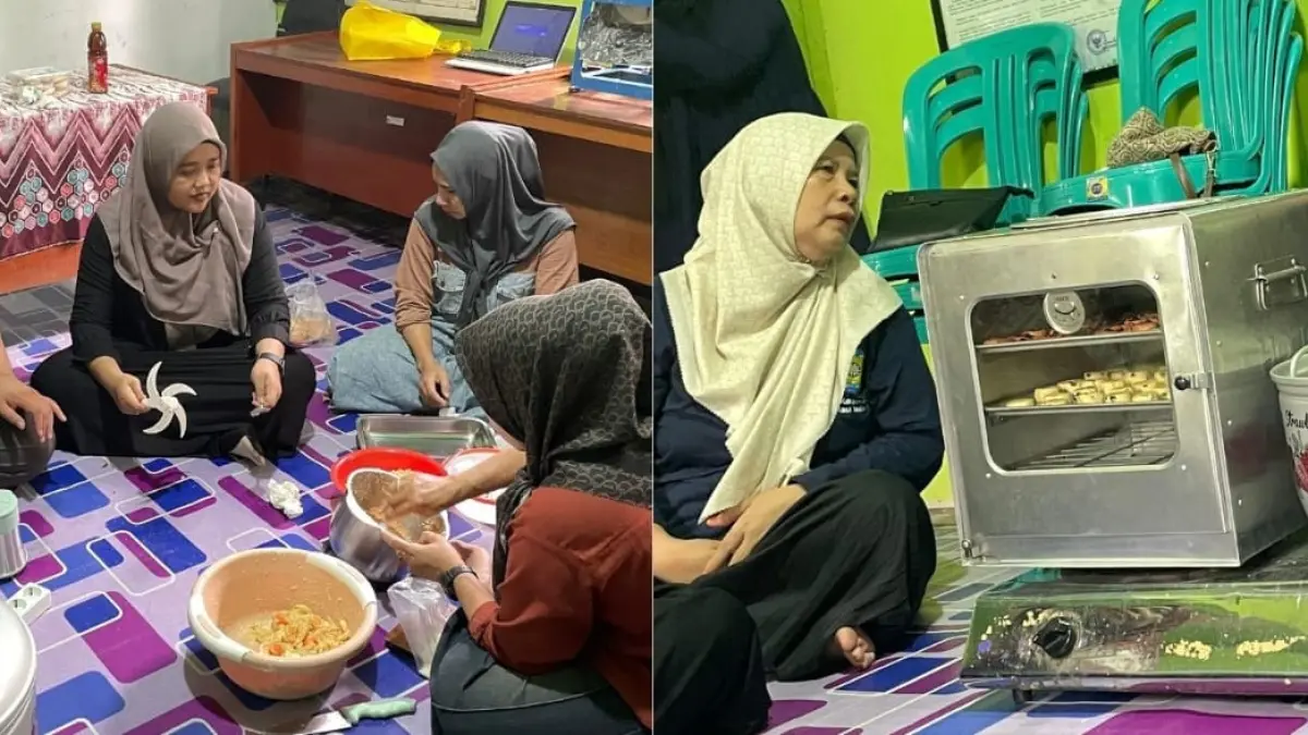 LANGSUNG PRAKTIK: Tim PKM UNISKA MAB Banjarmasin mengajarkan cara membuat nugget dan dari MOCAF kepada para ibu-ibu PKK   