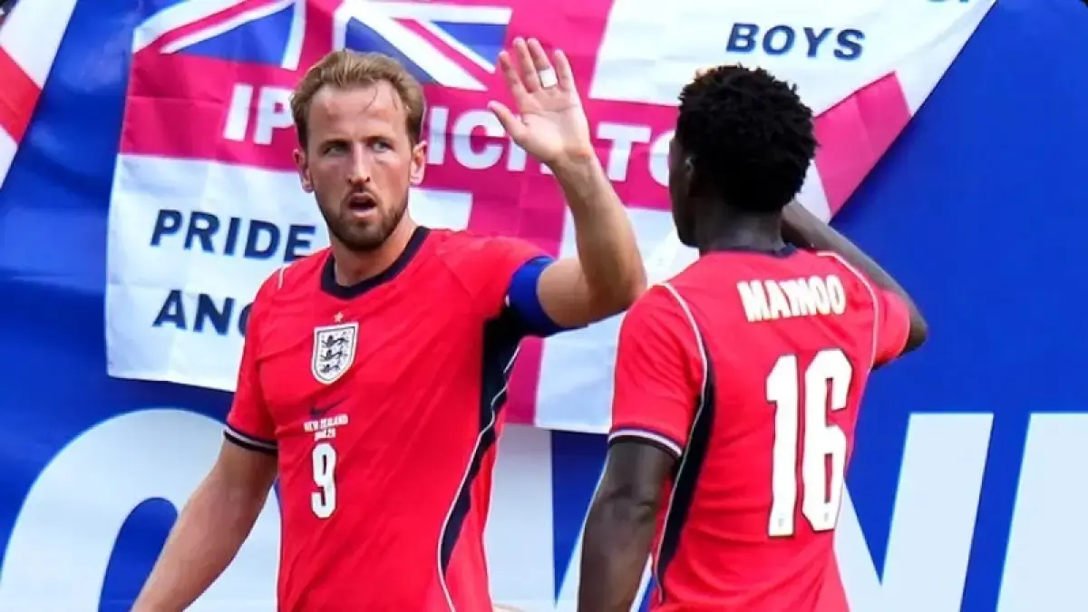PENCETAK GOL: Kapten Timnas Inggris, Harry Kane pencetak satu-satunya gol saat mengalahkan Selandia Baru.&nbsp;