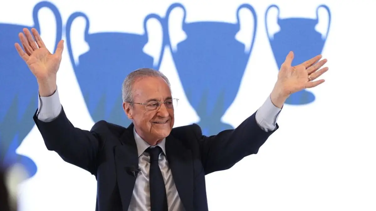 KEMBALI MEMIMPIN: Florentino Perez kembali memimpin Real Madrid sebagai presiden klub untuk empat tahun ke depan.&nbsp;
(Real Madrid)