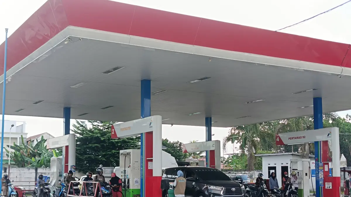 suasana SPBU di Banjarbaru (Sheilla/Radar Banjarmasin)