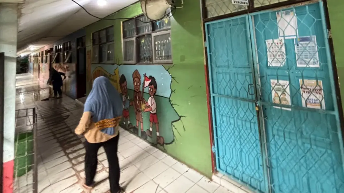 LORONG SEKOLAH: SDN Teluk Tiram 1 Banjarmasin belakangan diduga jadi target pencurian hingga menyebabkan kerugian jutaan rupiah.