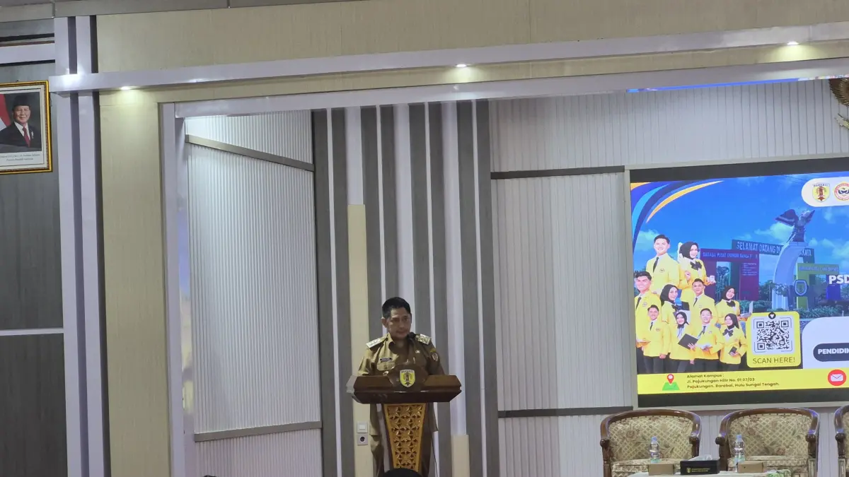 DIBUKA: Bupati HST, Samsul Rizal mengumumkan masa pendaftaran Kampus ULM di HST telah dibuka.