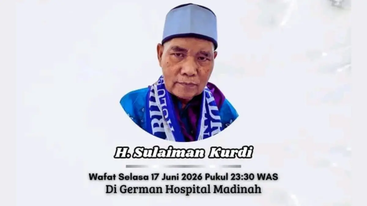 KABAR DUKA: H. Sulaiman Kurdi, jemaah BDJ Kloter 12 HSS, meninggal di Madinah. (Foto: KOMINFO HSS)