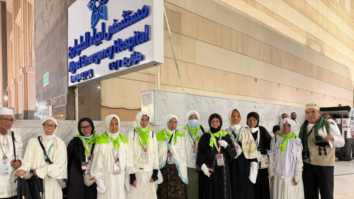 Jemaah haji asal Tapin yang tergabung dalam Kloter BDJ 15. (Noor Ipansyah)