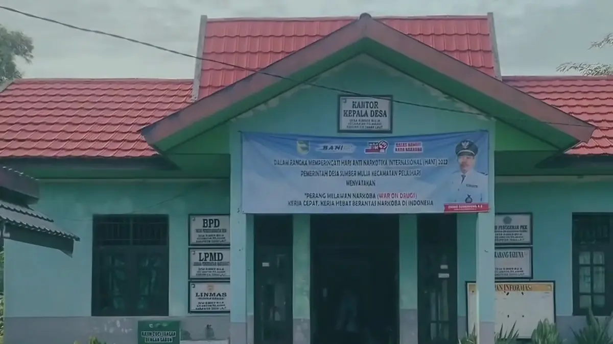 TERUS BERKEMBANG: Kantor Desa Sumber Mulia, Kecamatan Pelaihari, Kabupaten Tanah Laut.