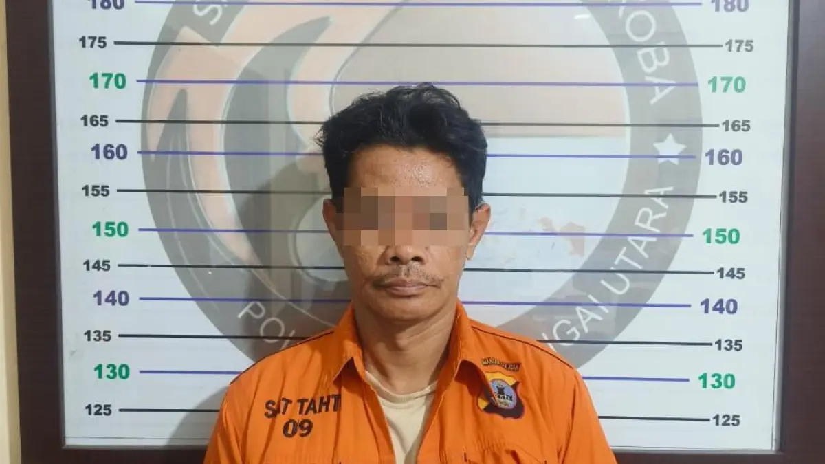 NARKOBA: Satresnarkoba Polres HSU mengamankan tersangka pemilik dua paket sabu seberat 4,60 gram di Desa Kembang Kuning, Kecamatan Amuntai Tengah, Selasa (16/6/2026).(Foto: Polres HSU)&nbsp;