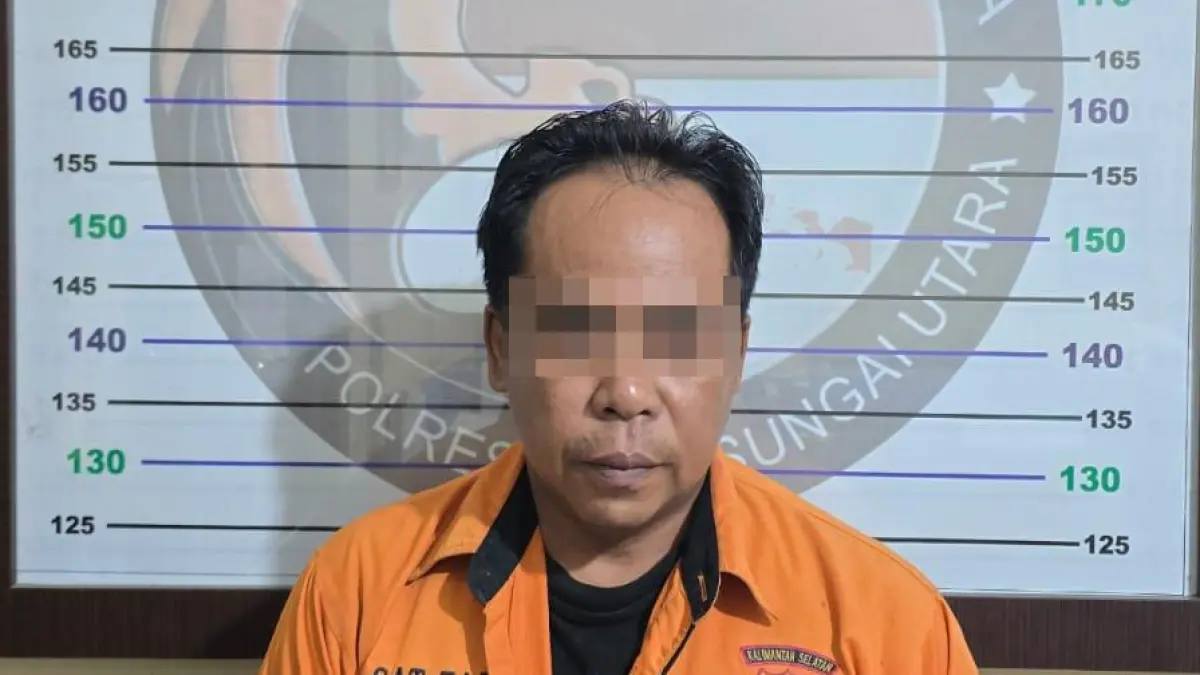 TIDAK KAPOK: Residivis narkoba berinisial S alias Kai kembali ditangkap dalam kasus kepemilikan paket sabu di wilayah hukum Polres HSU. (Foto: Polres HSU)&nbsp;