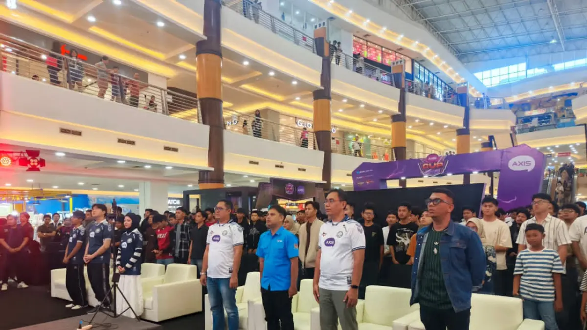 AJANG GAMERS: Ratusan atlet esport bersaing main Mobile Legend dan Free Fire di Auditorium Duta Mall Banjarmasin, Sabtu (20/6/2026).(Foto:M Idris Jian Sidik/Radar Banjarmasin)