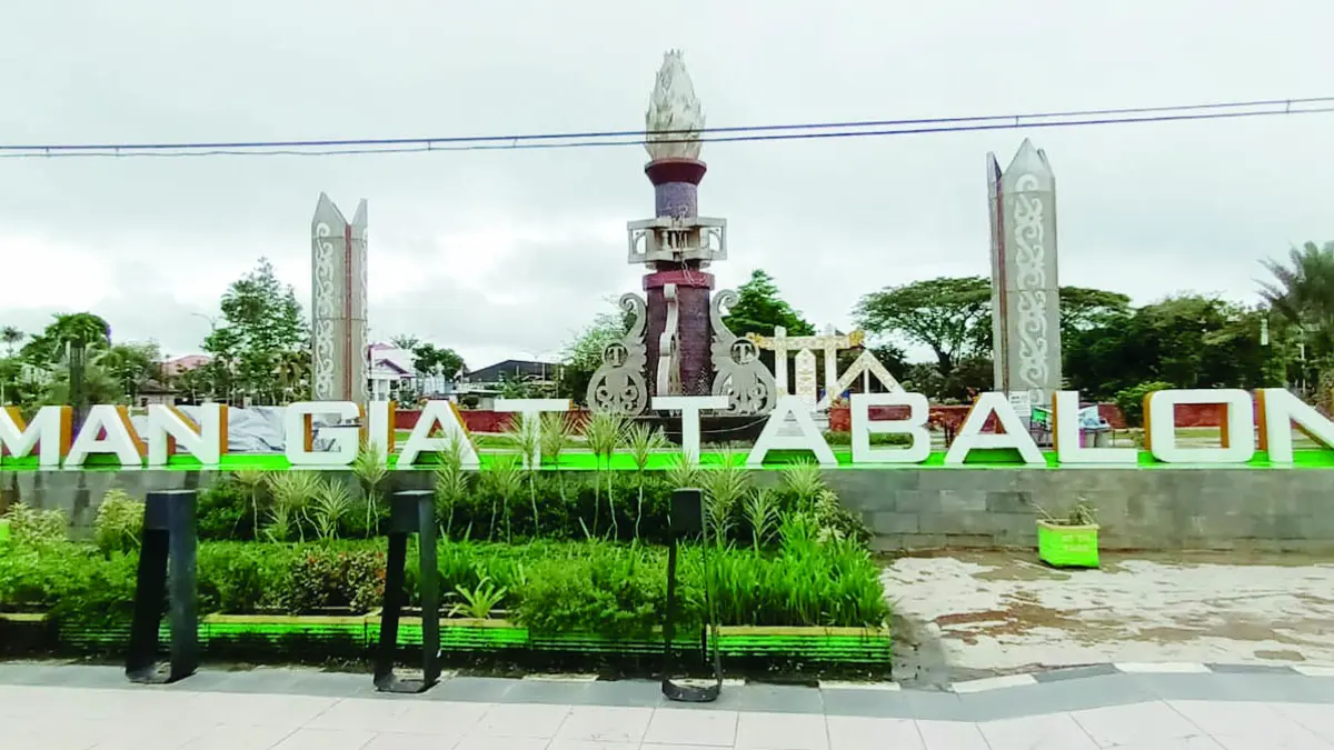TAMAN GIAT: Salah satu ruang terbuka hijau yang kini menjadi ikon Tabalong untuk warga berwisata sambil belajar.