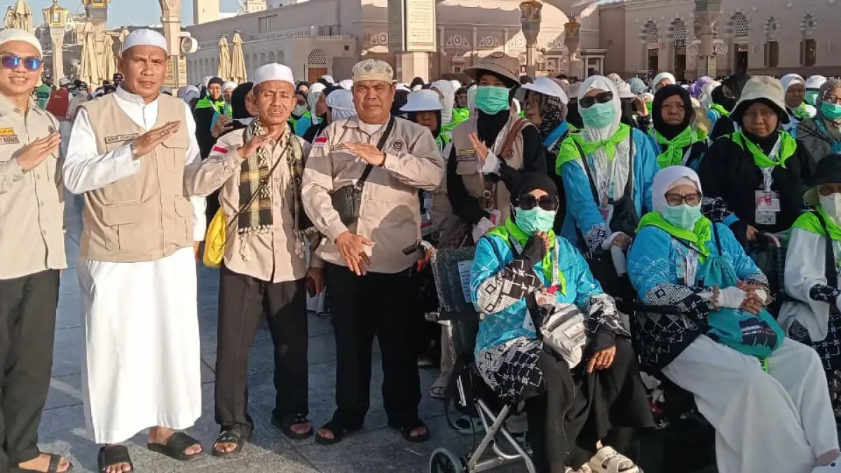 JADWAL PULANG: Tanggal 25 Juni ini, jemaah haji Tapin pulang dari Madinah. Penjemputannya bagi keluarga berada di Masjid Humasa Rantau.