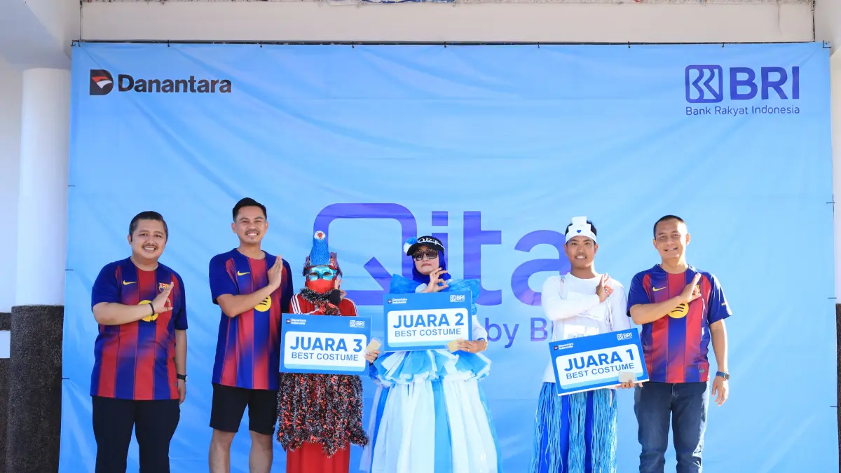 LOMBA KOSTUM: Peserta dengan kostum terbaik Dan terunik mendapatkan hadiah menarik dari BRI. 