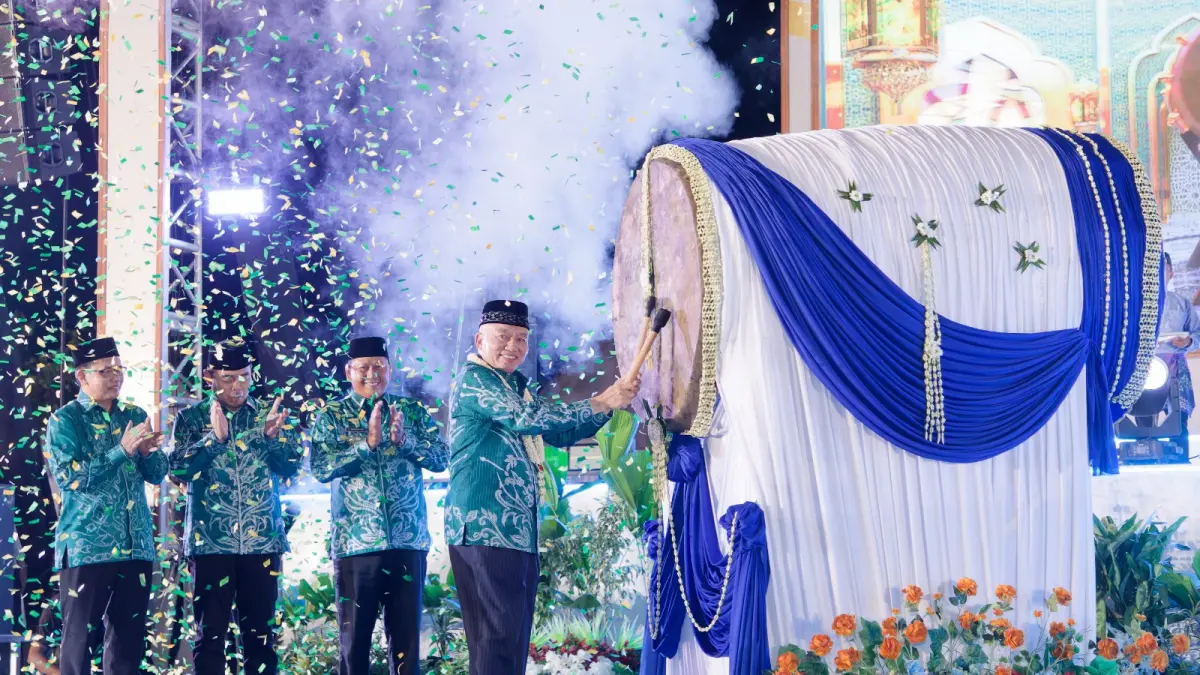 PUKUL BEDUG: Gubernur Kalsel, H Muhidin membuka gelaran MTQN XXXVII Kalsel 2026 di Marabahan, Kabupaten Barito Kuala, Sabtu (20/6/2026).(Foto