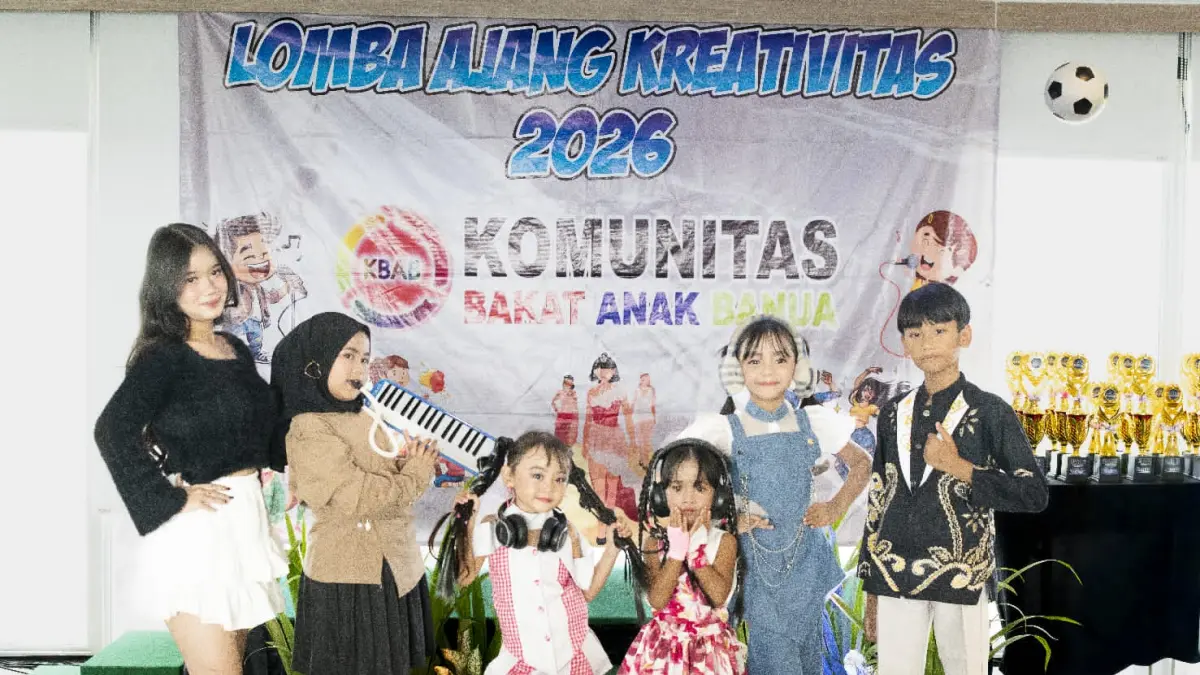 ADU BAKAT: Grand Tan Banjarmasin dan Komunitas Bakat Anak Banua menggelar berbagai lomba untuk anak-anak dalam rangka memperingati hari musik sedunia