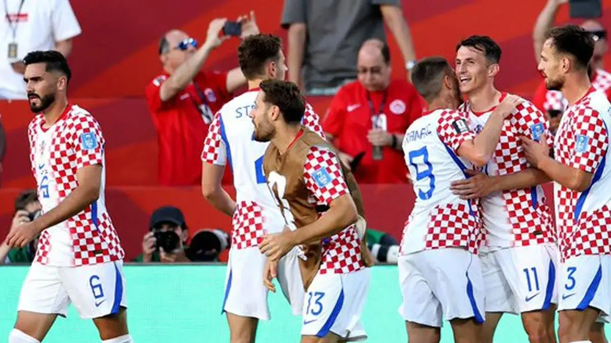 MENANG: Timnas Kroasia memetik kemenangan pertamanya di Piala Dunia 2026 setelah menang tipis 1-0 melalui gol Ante Budimir atas Panama, Rabu (24/6).&nbsp;
(AFP)&nbsp;