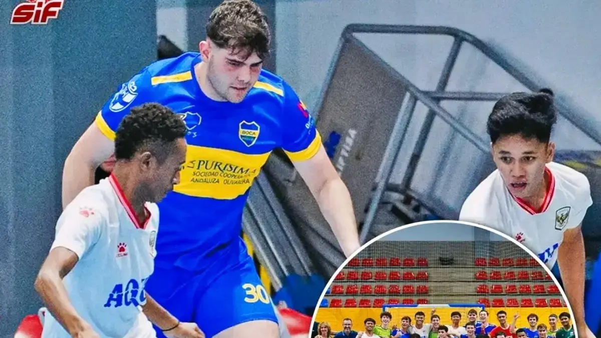 UJI COBA: Timnas Futsal Indonesia U-17 saat menjalani uji coba di Spanyol. (istimewa)