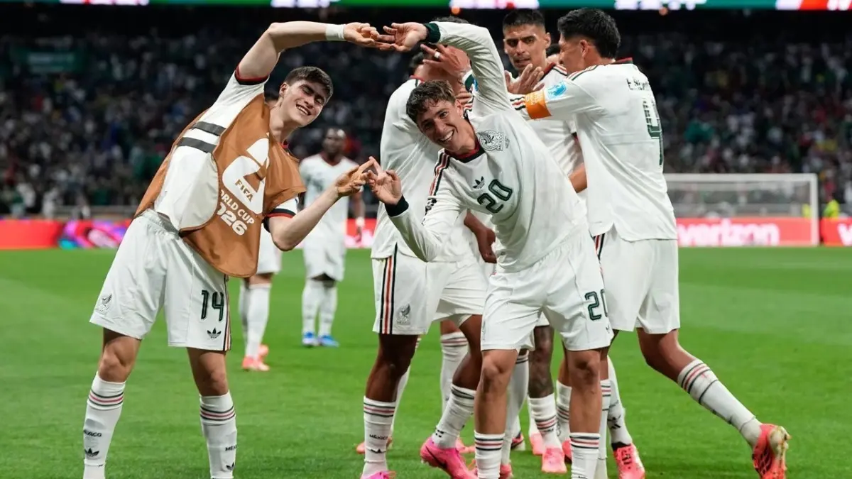 BERHASIL: Meksiko berhasil mengalahkan Ceko dengan skor telak 3-0 dalam laga ketiga Grup A Piala Dunia 2026 di Mexico City, Kamis (25/6) pagi.&nbsp;
(AFP)&nbsp;