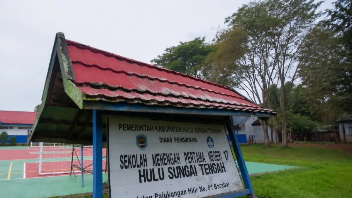 LOKASI: Lokasi PSDKU ULM di HST ada di SMPN 17 di Desa Pajukungan, Kecamatan Barabai. (Foto: Jamaluddin/Radar Banjarmasin).