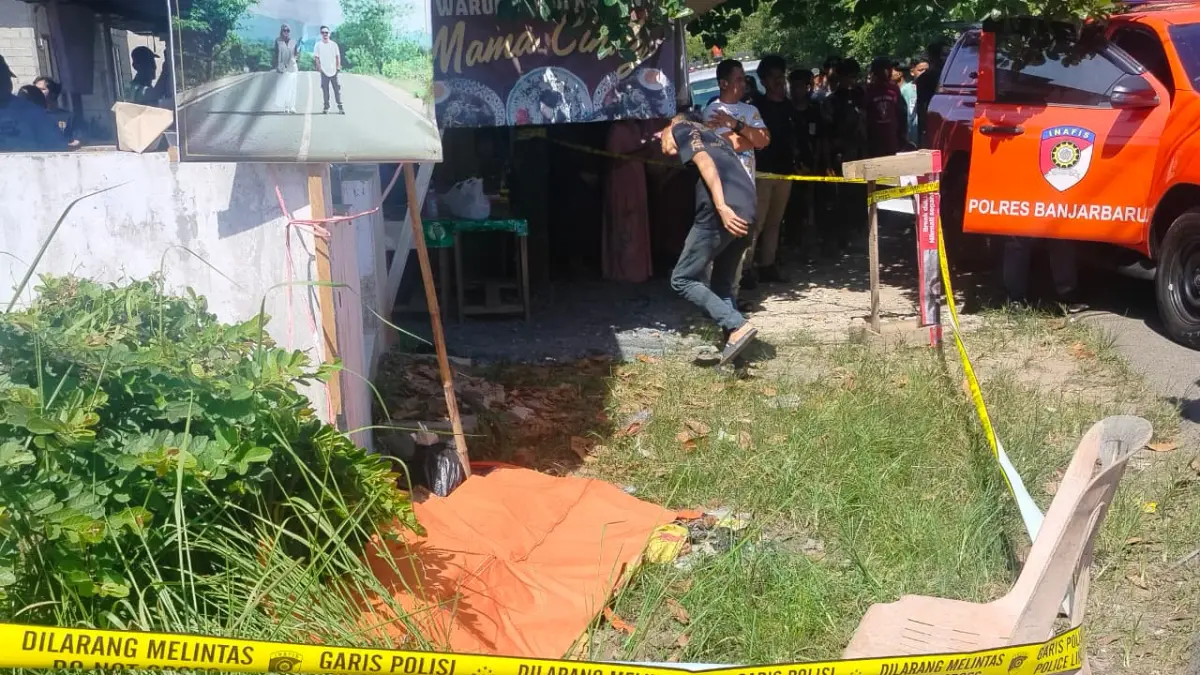 DALAM PENYELIDIKAN: Kepolisian olah TKP penemuan mayat laki-laki di Guntung Harapan Banjarbaru, Sabtu (27/6/2026).(Foto: Erik Untuk Radar Banjarmasin)