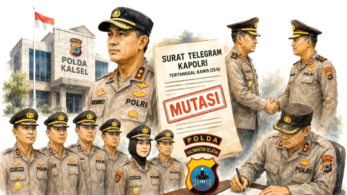 Ilustrasi pergantian jabatan di Polda Kalsel