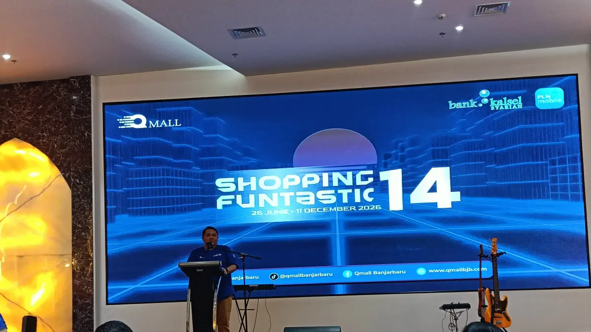 LAUNCHING: Q Mall Banjarbaru resmi meluncurkan Shopping Funtastic 14, Jumat (26/6/2026) (Foto:Sheilla/Radar Banjarmasin)