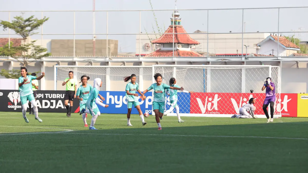FINAL: Pemain All-Star Kudus melakukan selebrasi usai mengalahkan All-Stars Jakarta dalam partai final MLSC All-Stars 2026 di Supersoccer Arena, Kudus.&nbsp;