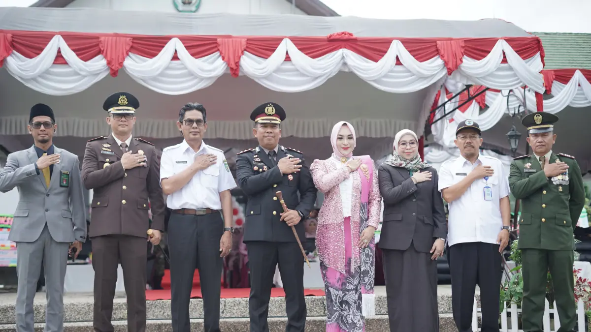 HARI BHAYANGKARA: Ketua DPRD Balangan, Hj Lindawati, saat memberikan apresiasi dan harapannya terkait momentum peringatan Hari Bhayangkara ke-80 di Kabupaten Balangan, Rabu (1/7/2026).