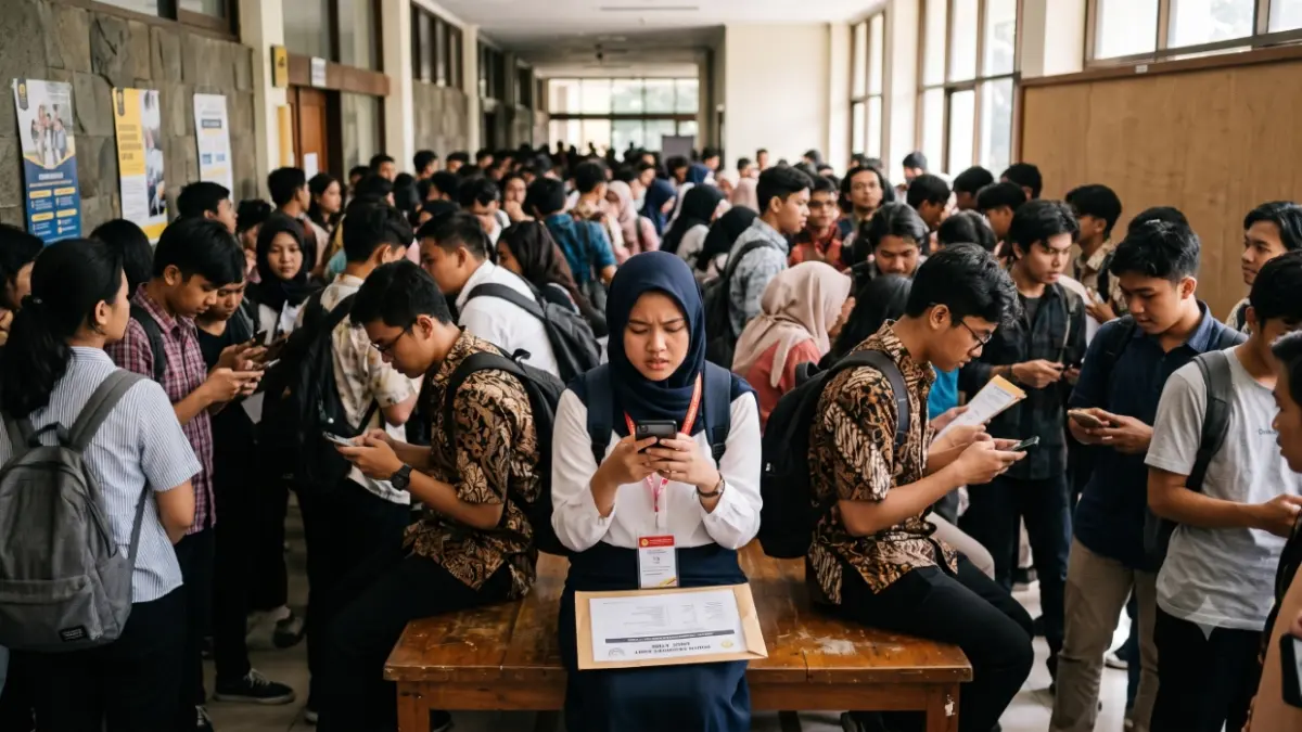 Foto ilustrasi mencari kampus terbaik. (Foto: Gemini/Google)