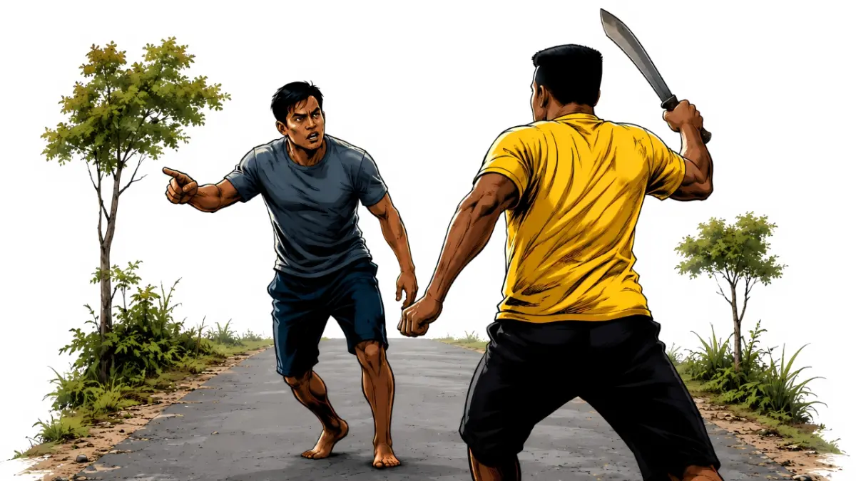 ilustrasi duel berdarah